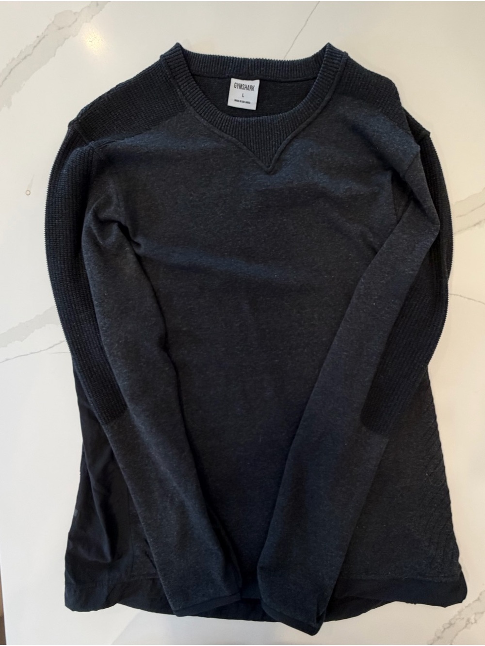 Gymshark Men's Charcoal Black Crewneck Sweater